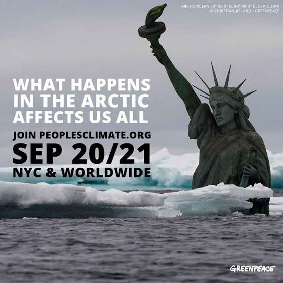 Qualquer exagero vale. Exemplo de alarmismo sobre o Ártico difundido por Greenpeace. Agora que o gelo Ártico cresce fanáticos verdes procuram outro espantalho