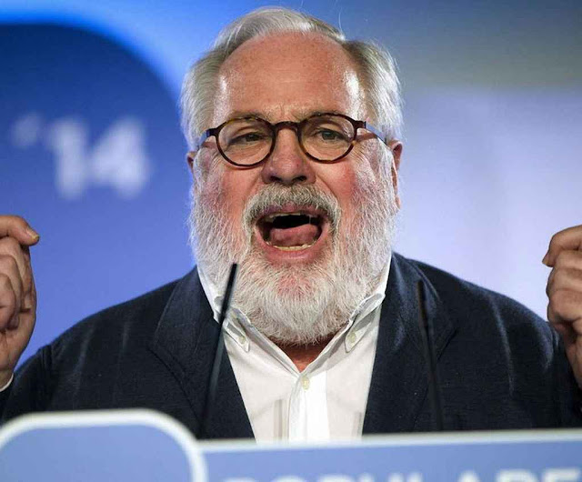 Miguel Arias Cañete, comissário da UE para o clima. ficou empolgado com a ... fraude de Belgrado! 