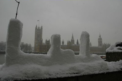 Neve recorde em Londres, fevereiro de 2009