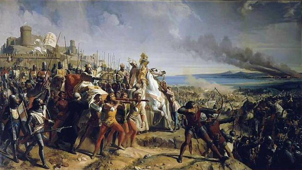 Balduíno IV na batalha de Montgisard. Charles Philippe Larivière (1798-1876).