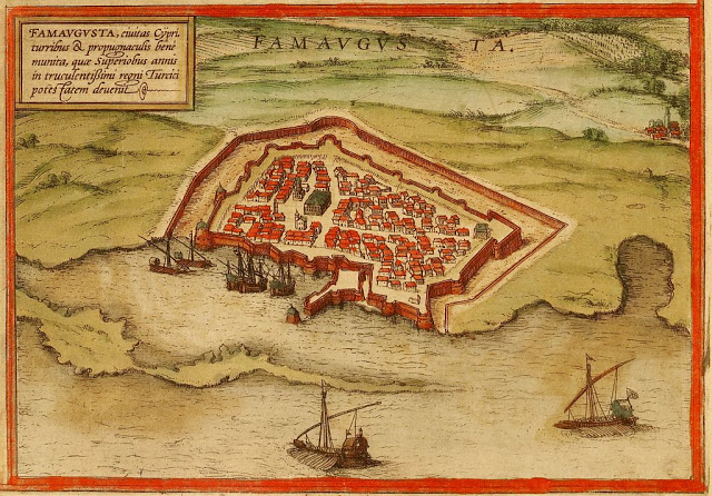 Mapa da cidade de Famagusta em 1568