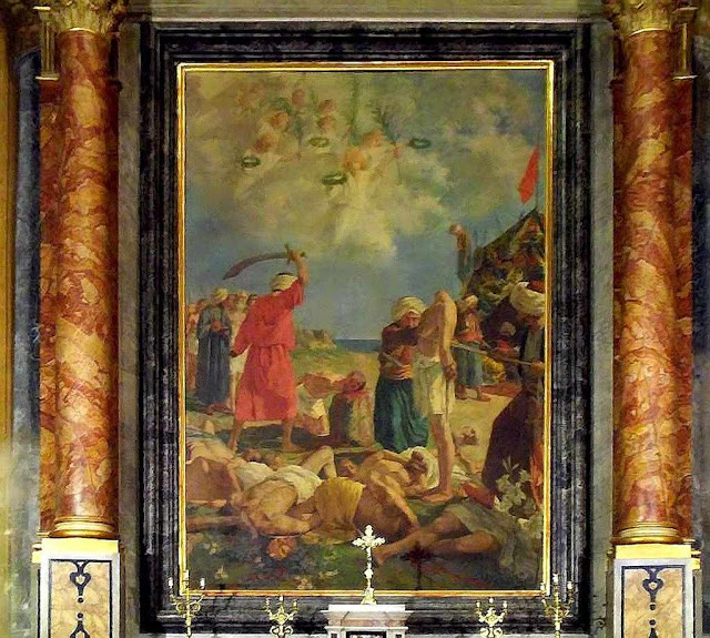 Altar representando o martírio e o milagre, Santa Caterina a Formiello