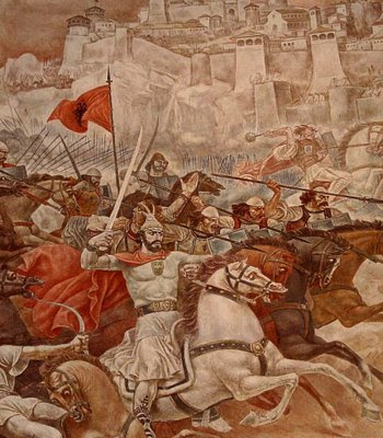 Skanderbeg , heroi católico albanes na luta contra os turcos