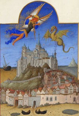 São Miguel Arcanjo, Très Riches Heures du duc de Berry, Folio 195r