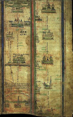 Mapa medieval de Londres a Jerusalem