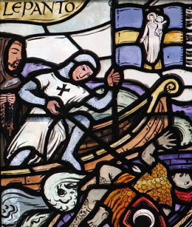 Lepanto, vitral da igreja de São Giles em Cheadle, Inglaterra